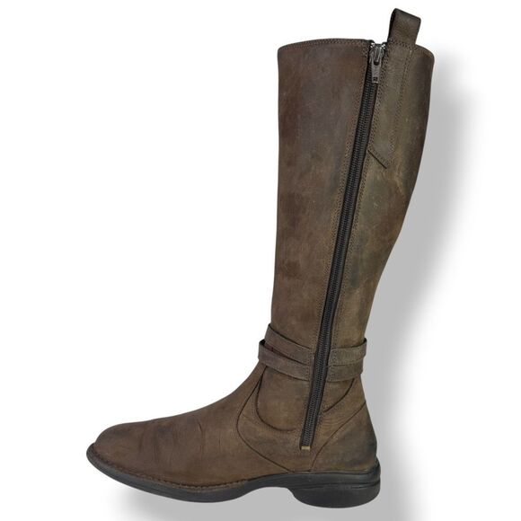 Merrell Captiva Riding Boots Waterproof Brown Leather Tall Side Zip Womens 8.5 - Picture 4 of 12